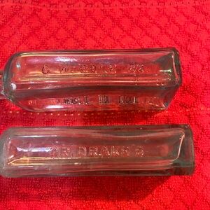 Old Embossed Bottles From Late 1800s to Early 1900s.   Internet Info Attached.